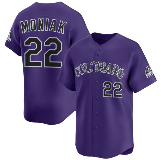 Colorado Rockies #22 Mickey Moniak Purple Limited Stitched Baseball Jersey
