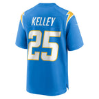 Johmsee LA.Chargers #25 Joshua Kelley Powder Blue Team Game Jersey