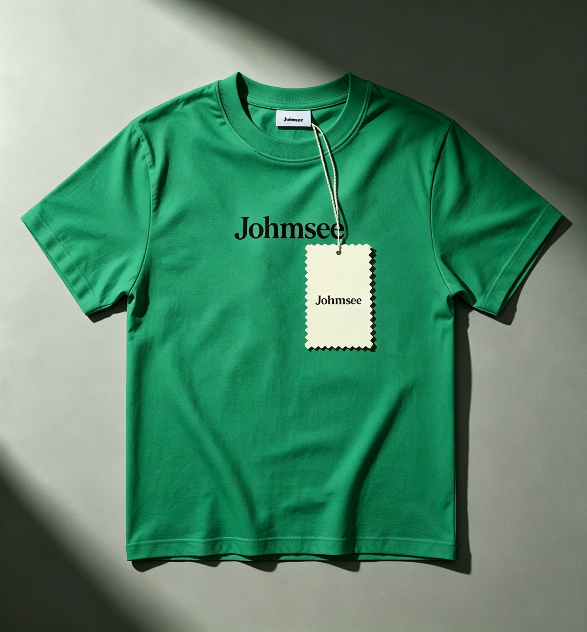 Johmsee Classic Green T-shirt Cheap Jerseys, 100% Pure Cotton Breathable Sweat-Wicking Soft, Comfortable Skin-Friendly Short Sleeve Basic Jerseys for Daily Wear