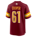 Johmsee W.Commanders #61 Tyler Cooper Burgundy Team Game Jersey