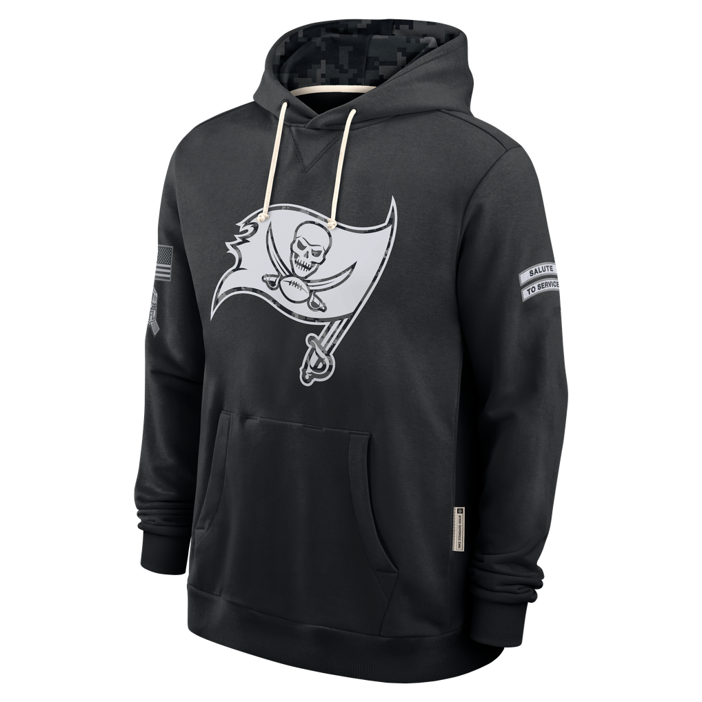Johmsee TB.Buccaneers Black 2026 Salute to Service Sideline Dri-FIT Pullover Hoodie Jerseys