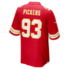 Johmsee KC.Chiefs #93 Zacch Pickens Red Team Game Jersey