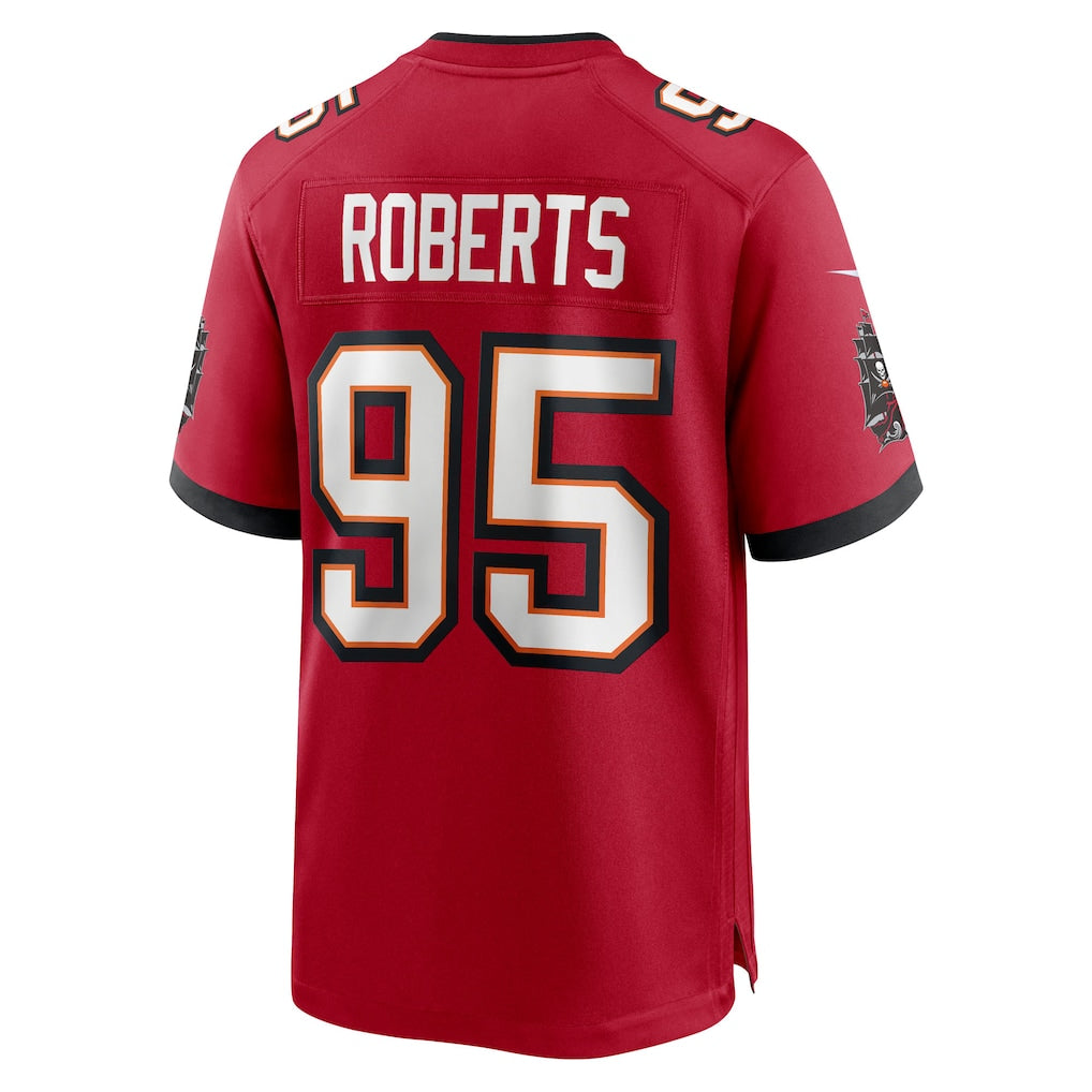 Johmsee TB.Buccaneers #95 Elijah Roberts Red Team Game Jersey