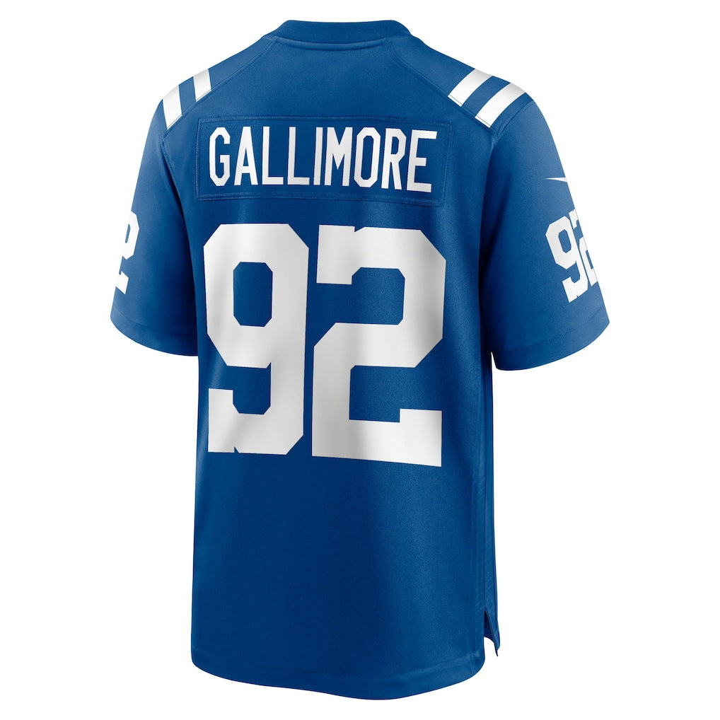 Johmsee IN.Colts #92 Neville Gallimore Royal Team Game Jersey