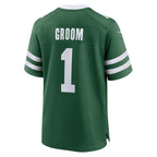 Johmsee NY.Jets #1 Groom Legacy Green Game Jersey