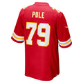 Johmsee KC.Chiefs #79 Esa Pole Red Team Game Jersey