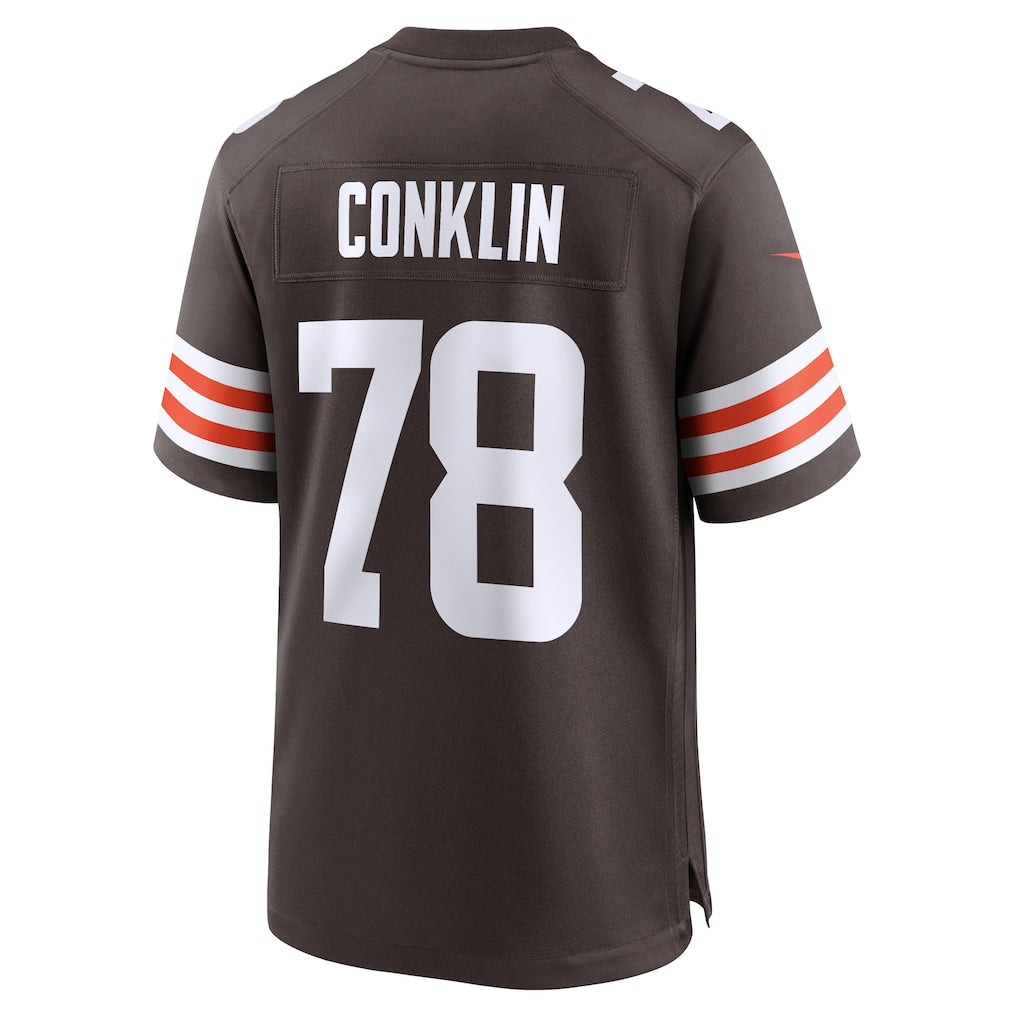 Johmsee C.Browns #78 Jack Conklin Brown Team Game Jersey