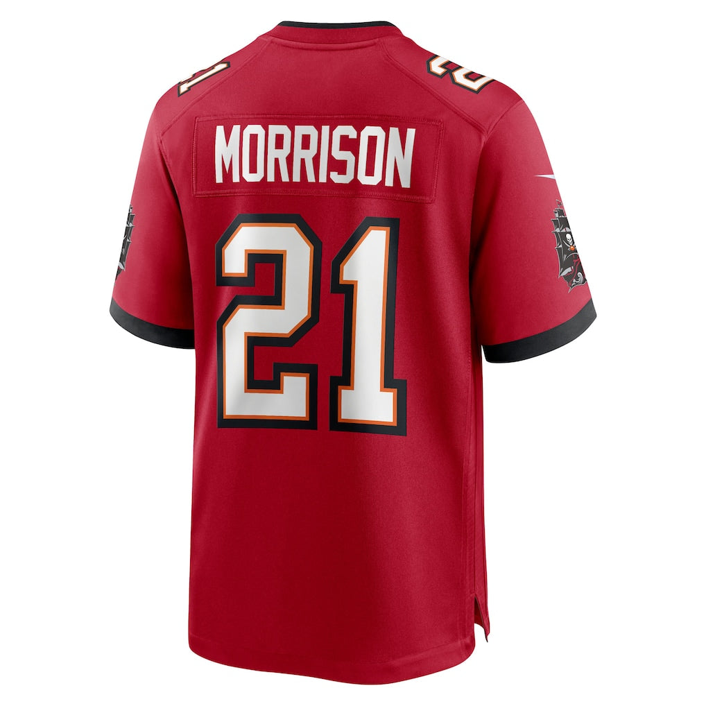 Johmsee TB.Buccaneers #21 Benjamin Morrison Red Team Game Jersey