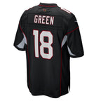Johmsee A.Cardinals #18 A.J. Green Black Game Jersey