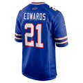 Johmsee B.Bills #21 Mike Edwards Royal Game Jersey