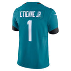 Johmsee J.Jaguars #1 Travis Etienne Jr Teal Vapor F.U.S.E. Limited Jersey