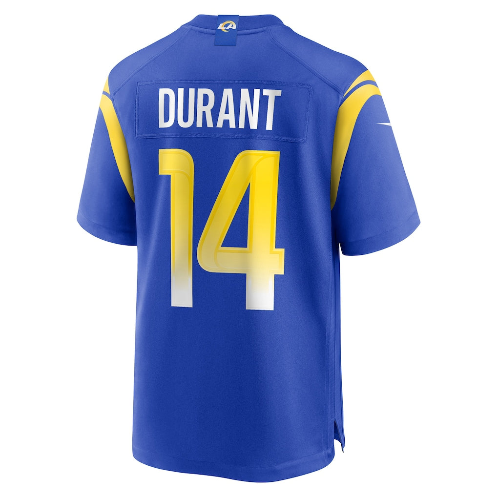 Johmsee LA.Rams #14 Cobie Durant Royal Game Player Jersey