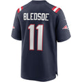Johmsee NE.Patriots #11 Drew Bledsoe Navy Game Retired Player Jersey