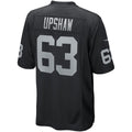 Johmsee LV.Raiders #63 Gene Upshaw Black Game Retired Player Jersey