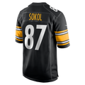 Johmsee P.Steelers #87 Matt Sokol Black Team Game Jersey
