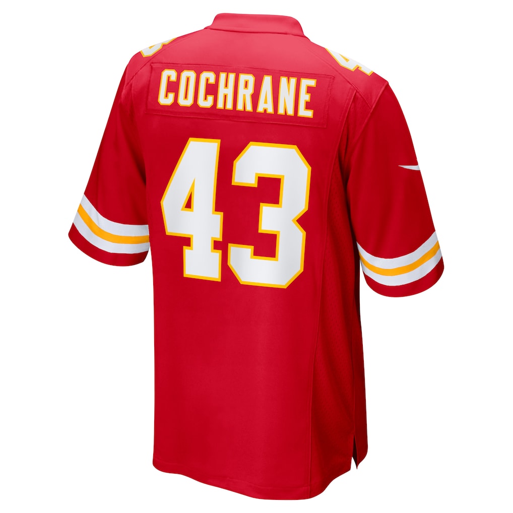 Johmsee KC.Chiefs #43 Jack Cochrane Red Game Player Jersey