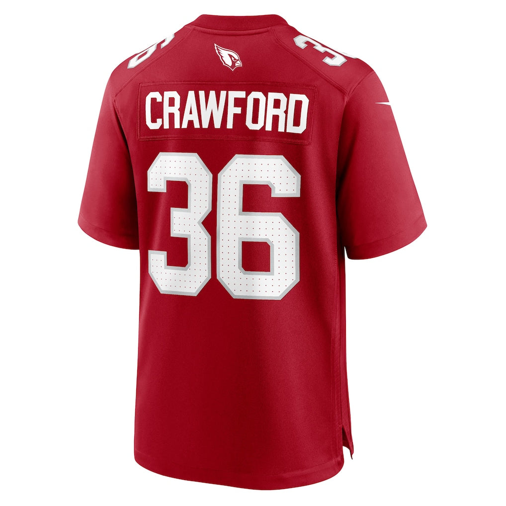 Johmsee A.Cardinals #36 Kitan Crawford Cardinal Team Game Jersey