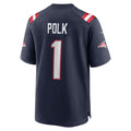 Johmsee NE.Patriots #1 Ja'Lynn Polk Navy Game Player Jersey