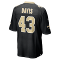 Johmsee NO.Saints #43 Michael Davis Black Team Game Jersey
