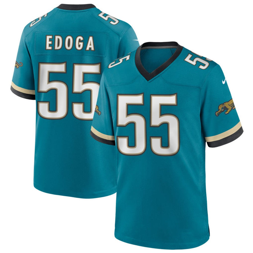 Johmsee J.Jaguars #55 Chuma Edoga Teal Game Jersey