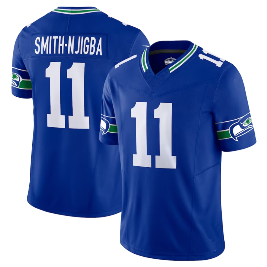 Johmsee #11 Jaxon Smith-Njigba Player S.Seahawks Royal Alternate Vapor F.U.S.E. Limited Stitched Jerseys