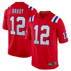 Johmsee NE.Patriots #12 Tom Brady Player Red Game Stitched Jerseys