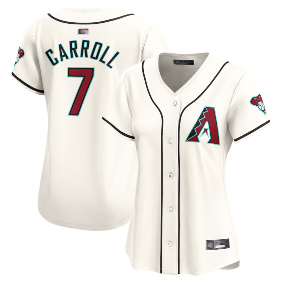 Johmsee A.Diamondbacks #7 Corbin Carroll Player Cream Home Limited Personalized Stitched Jerseys