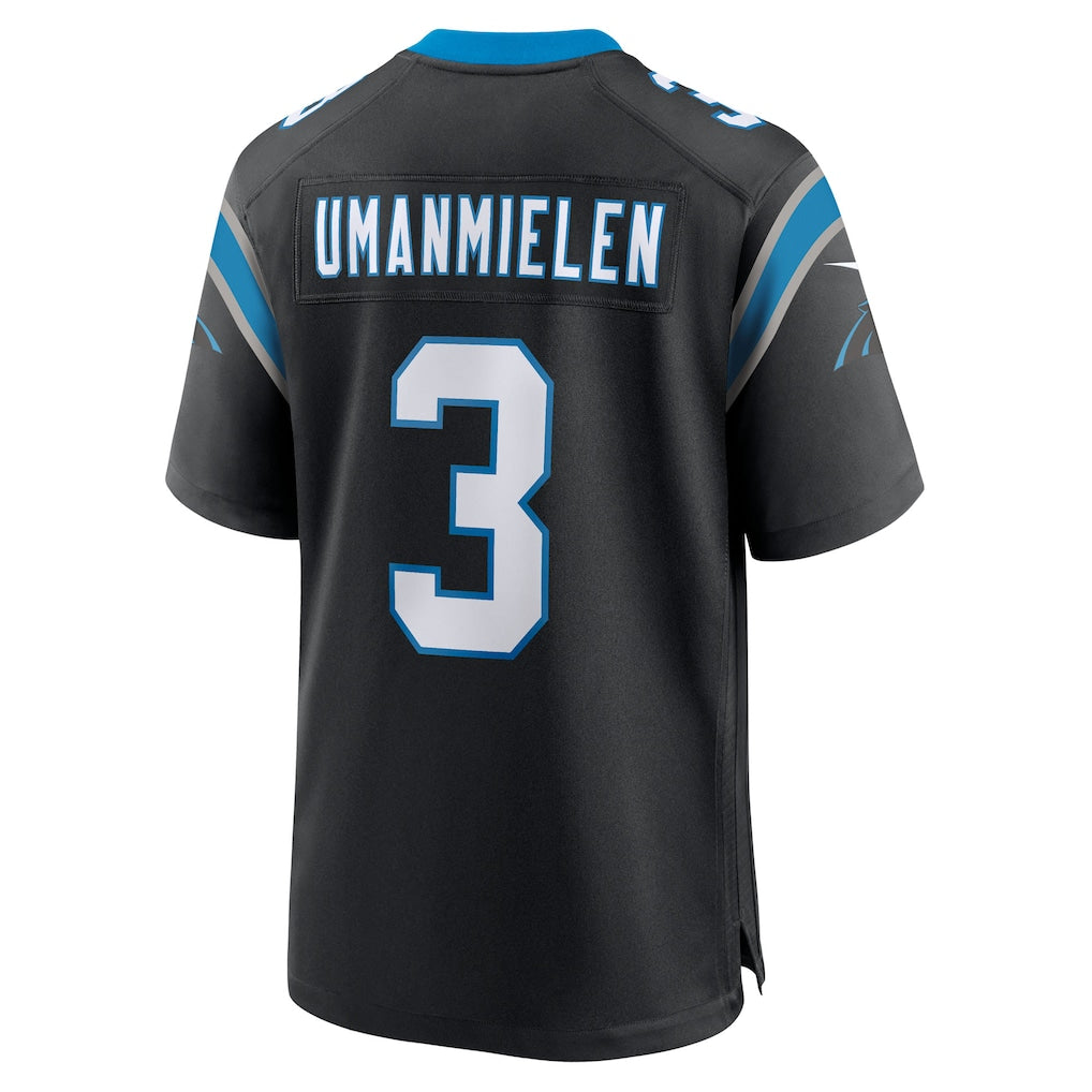 Johmsee C.Panthers #3 Princely Umanmielen Black Team Game Jersey