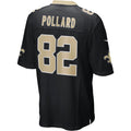 Johmsee NO.Saints #82 Bob Pollard Black Game Retired Player Jersey