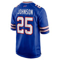 Johmsee B.Bills #25 Ty Johnson Royal Team Game Jersey