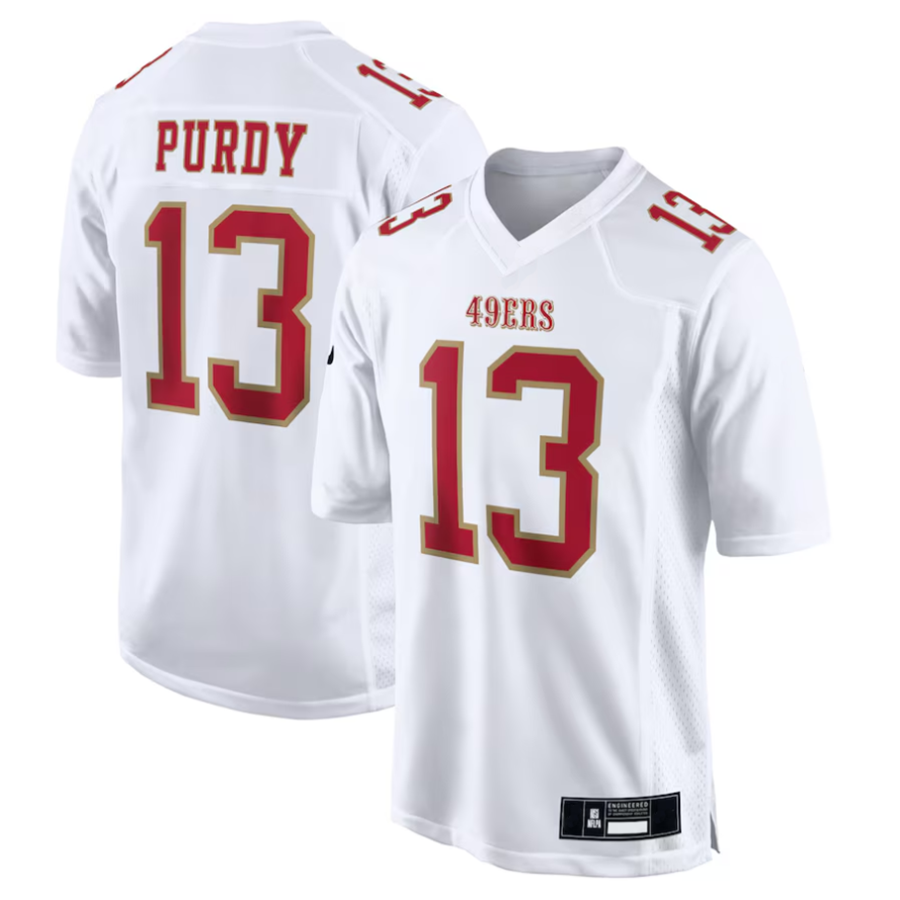 Johmsee SF.49ers #13 Brock Purdy Player Tundra White Fashion Game Stitched Jerseys