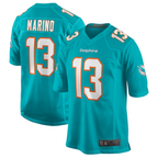 Johmsee #13 Dan Marino M.Dolphins Aqua Game Retired Stitched Jerseys