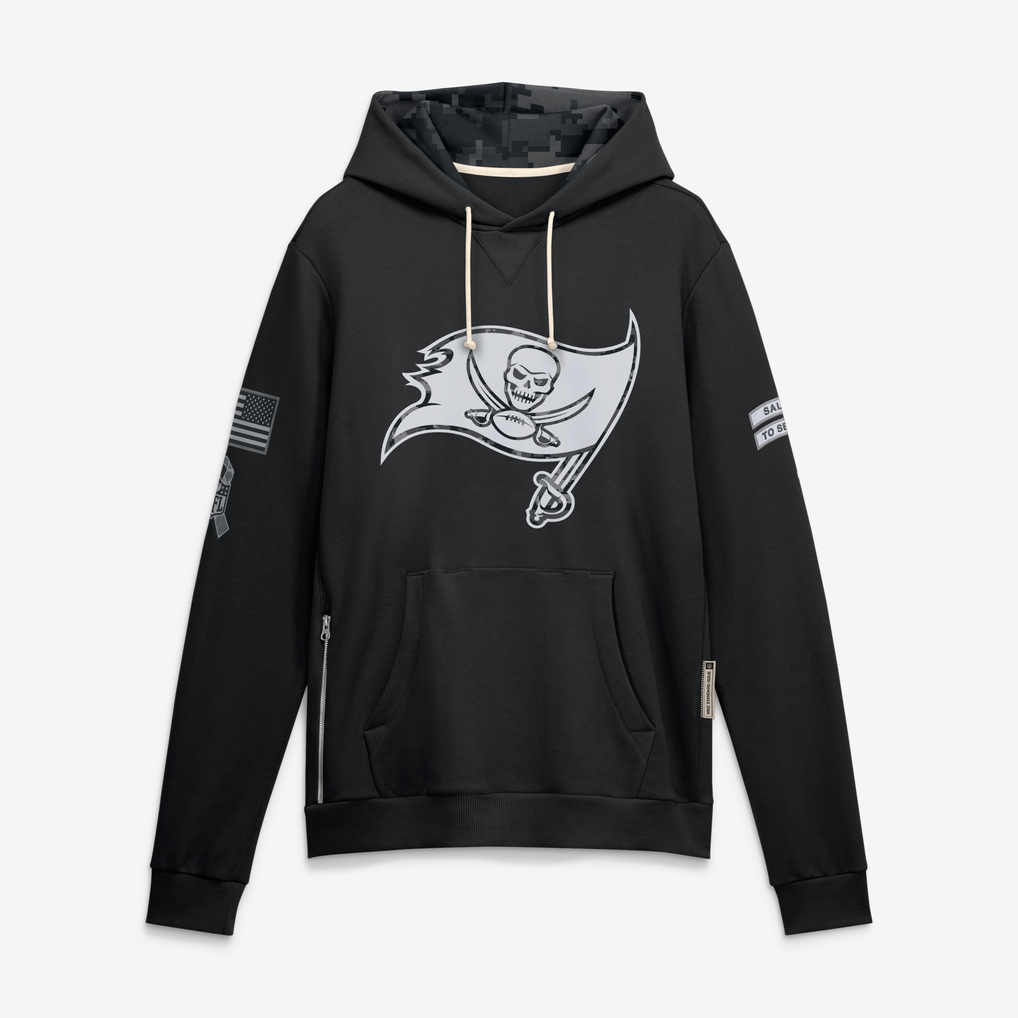 Johmsee TB.Buccaneers Black 2026 Salute to Service Sideline Dri-FIT Pullover Hoodie Jerseys