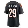 Johmsee C.Bengals #29 Cam Taylor-Britt Black Game Player Jersey