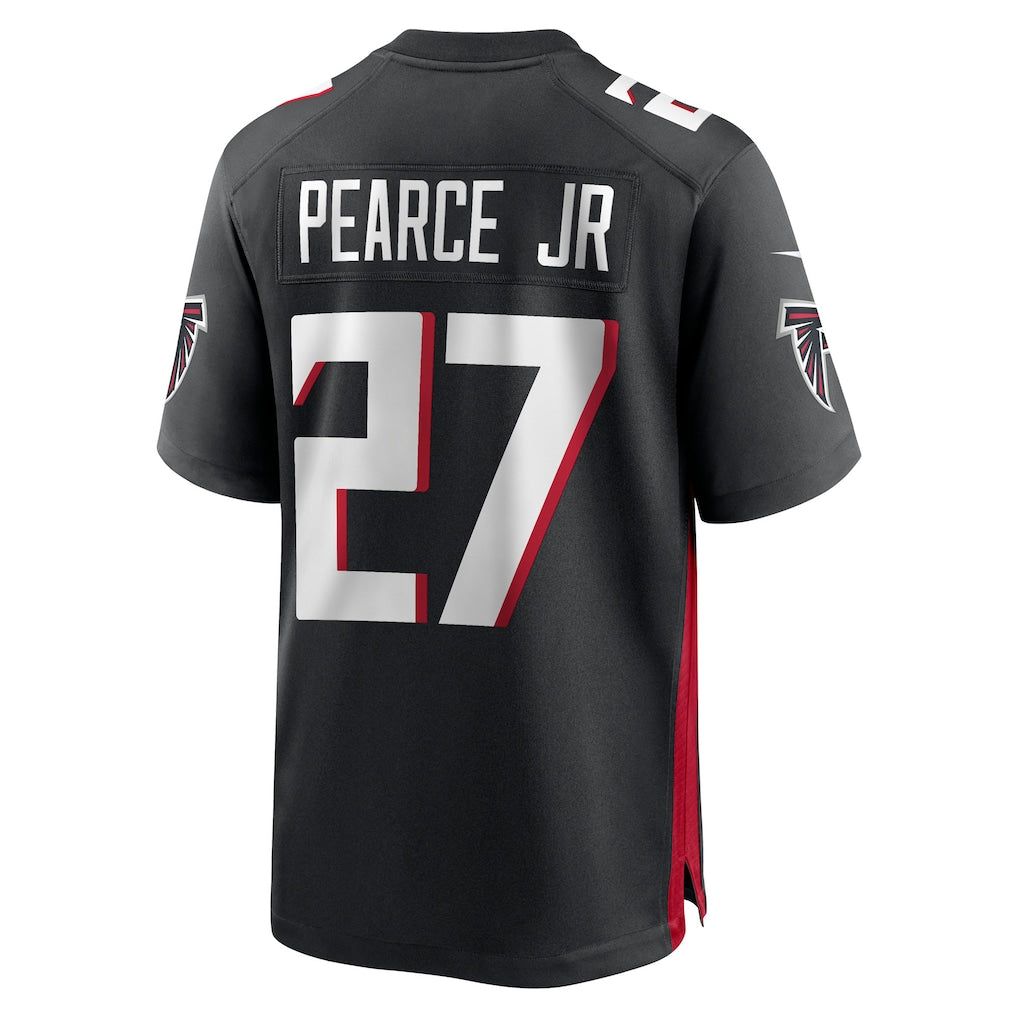 Johmsee A.Falcons #27 James Pearce Jr. Black 2025 NFL Draft First Round Pick Game Player Jersey