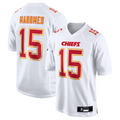 Johmsee #15 Patrick Mahomes Player KC.Chiefs Carbon White Fashion Game Stitched Jerseys