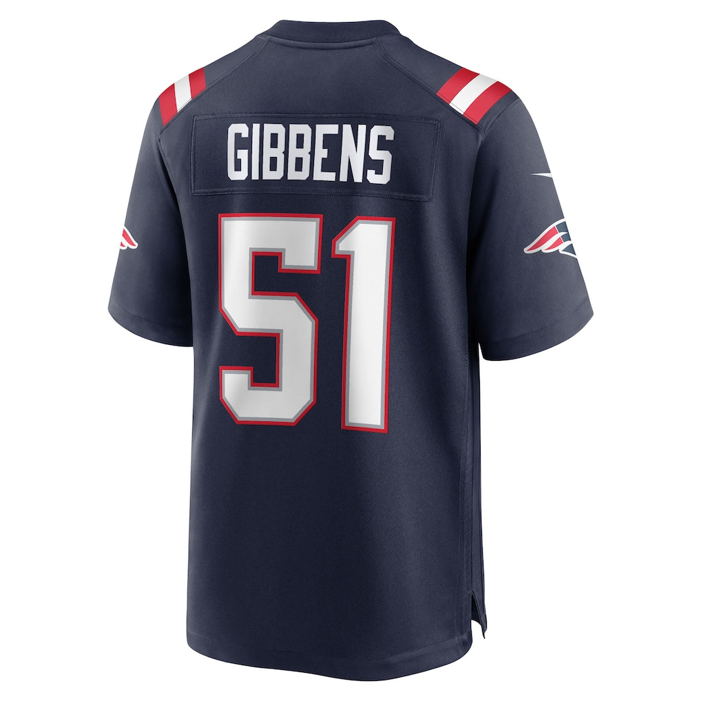 Johmsee NE.Patriots #51 Jack Gibbens Navy Team Game Jersey