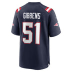 Johmsee NE.Patriots #51 Jack Gibbens Navy Team Game Jersey