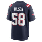 Johmsee NE.Patriots #58 Jared Wilson Navy Team Game Jersey