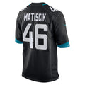 Johmsee J.Jaguars #46 Ross Matiscik Black Alternate Game Jersey