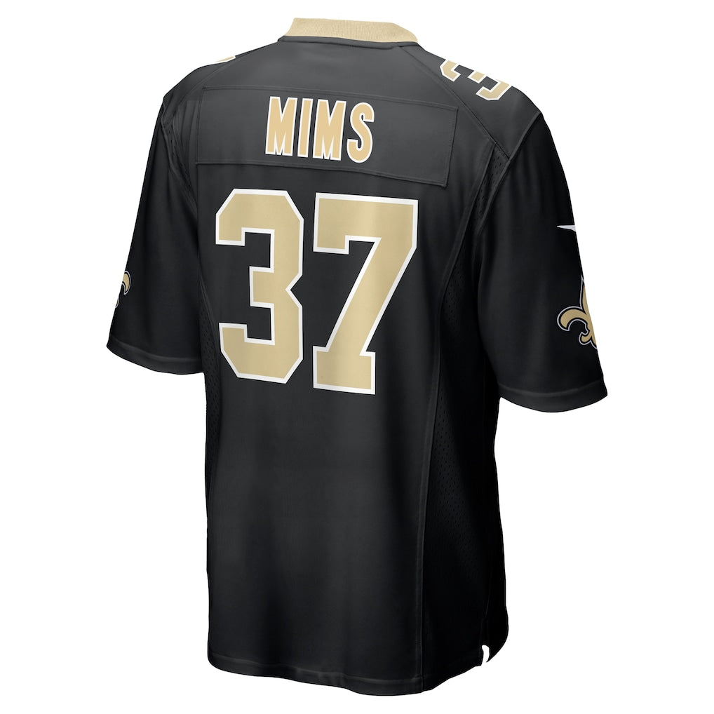 Johmsee NO.Saints #37 Jordan Mims Black Team Game Jersey