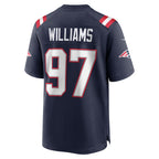 Johmsee NE.Patriots #97 Milton Williams Navy Game Player Jersey