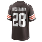 Johmsee C.Browns #28 Jeremiah Owusu-Koramoah Brown Game Player Jersey