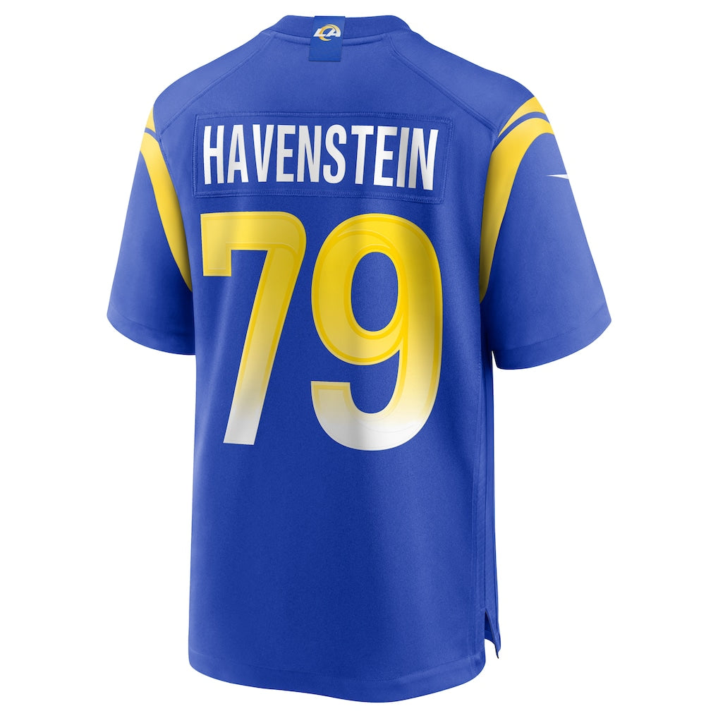 Johmsee LA.Rams #79 Rob Havenstein Royal Game Jersey
