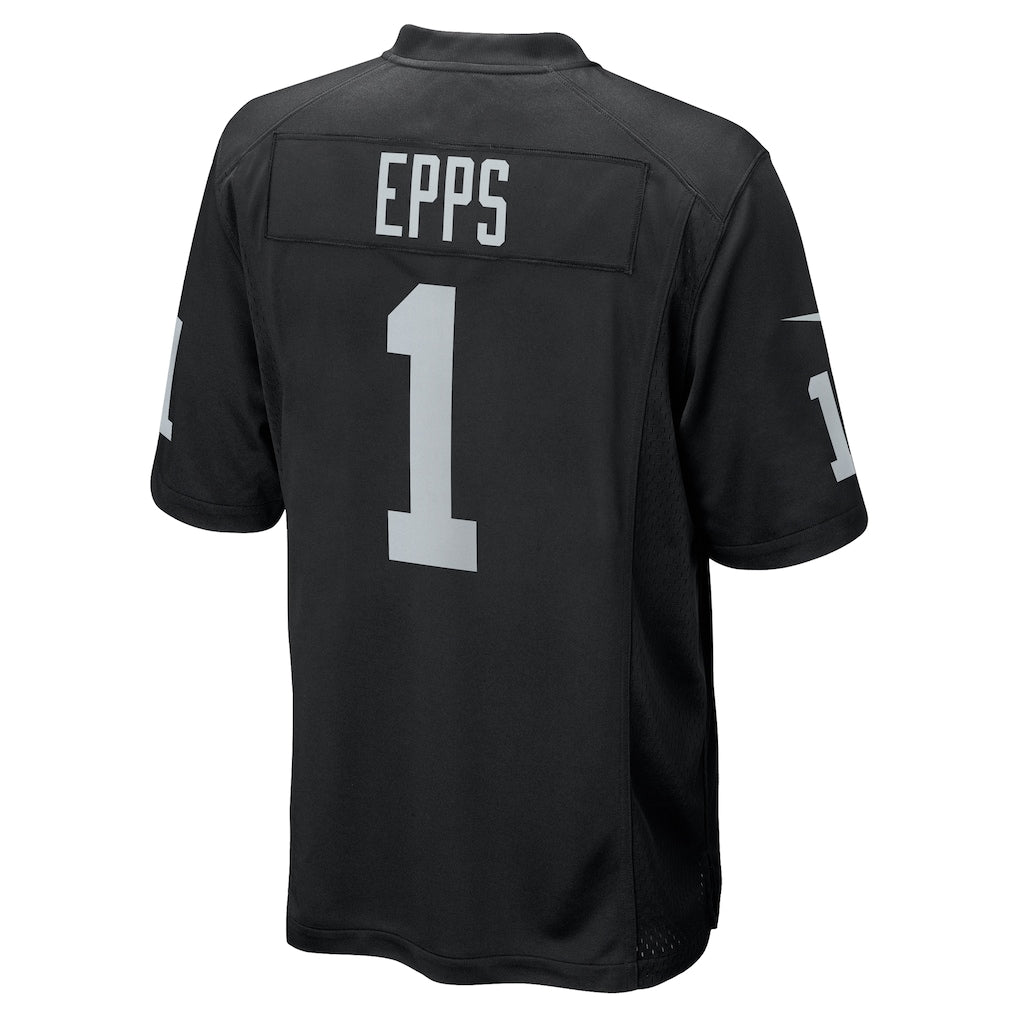 Johmsee LV.Raiders #1 Marcus Epps Black Game Player Jersey
