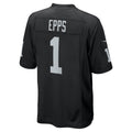 Johmsee LV.Raiders #1 Marcus Epps Black Game Player Jersey