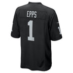 Johmsee LV.Raiders #1 Marcus Epps Black Game Player Jersey