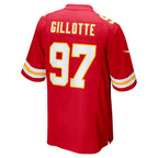Johmsee KC.Chiefs #97 Ashton Gillotte Red Team Game Jersey