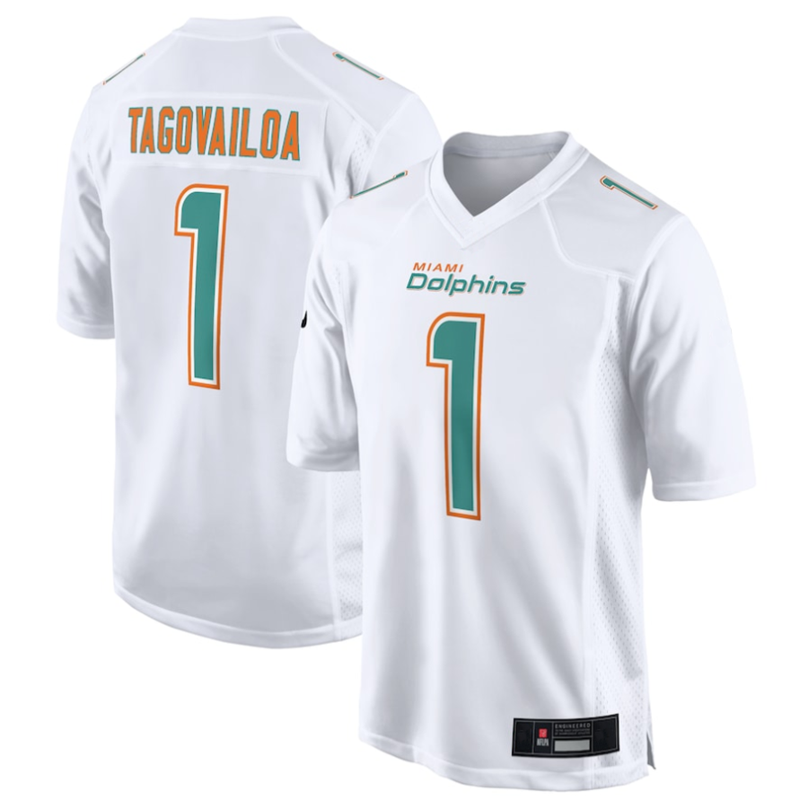 Johmsee #1 Tua Tagovailoa Player M.Dolphins White Fashion Game Stitched Jerseys