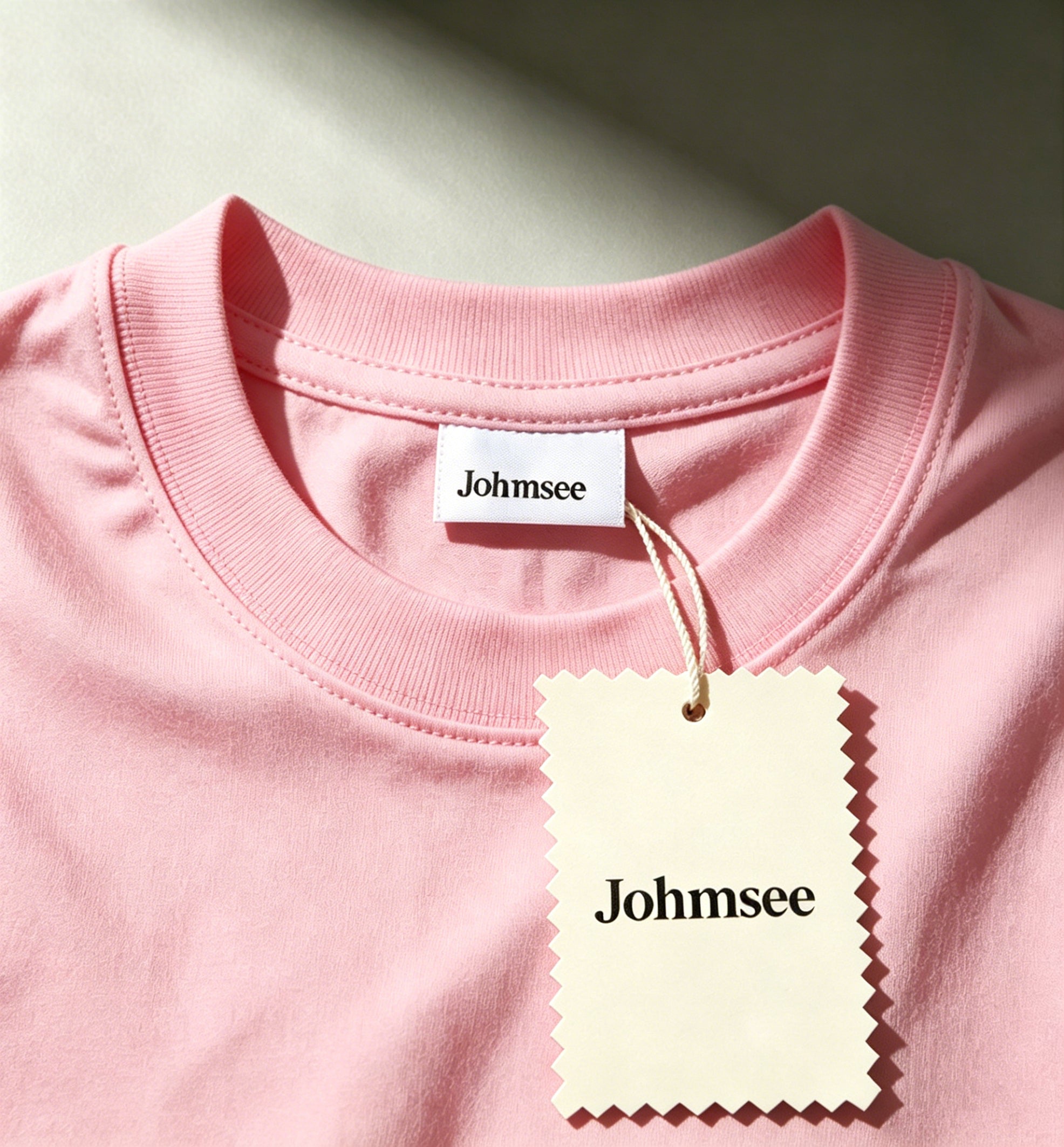 Johmsee Classic Pink T-shirt Cheap Jerseys, 100% Pure Cotton Breathable Sweat-Wicking Soft, Comfortable Skin-Friendly Short Sleeve Basic Jerseys for Daily Wear